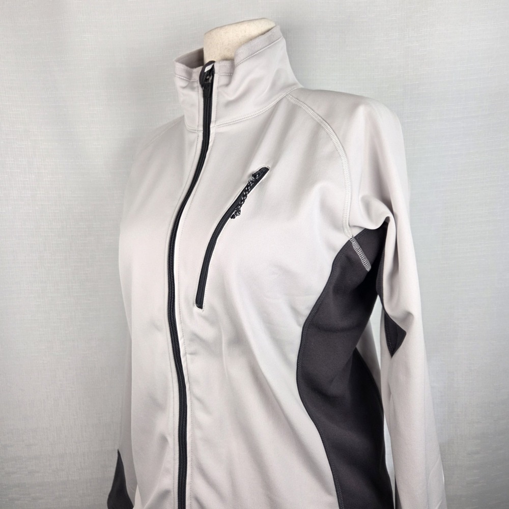 Pearl Izumi Thermal Cycling Jersey Women's L Gray & Black Fleece Lined Softshell